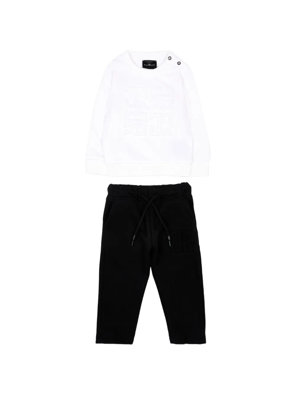 John Richmond Junior logo-embossed tracksuit set - Bianco