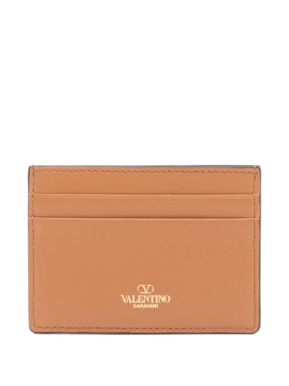 Valentino Garavani The Bold Edition kalfsleren pasjeshouder Bruin