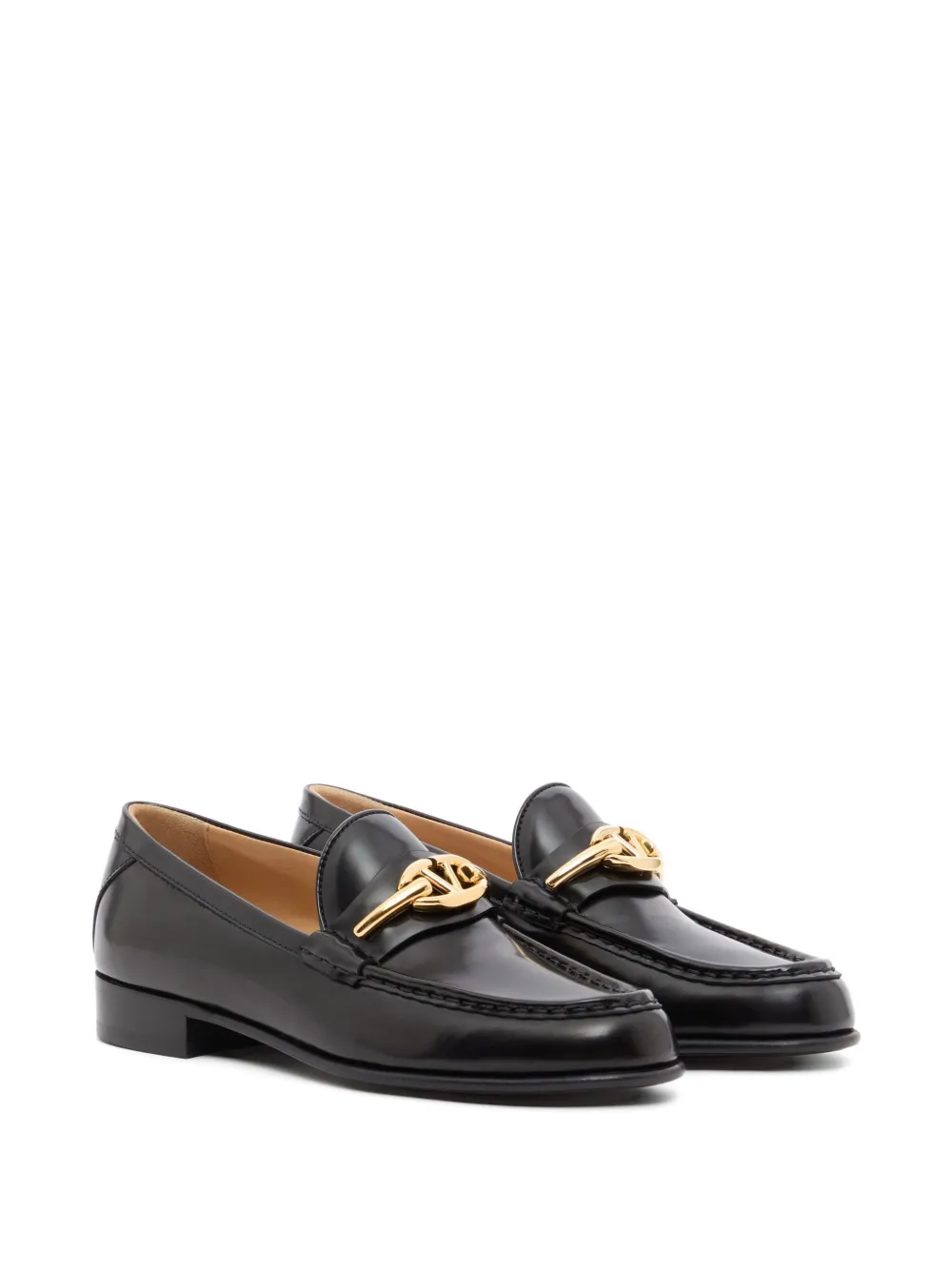 Valentino Garavani VLogoThe Bold Edition calfskin loafers Zwart