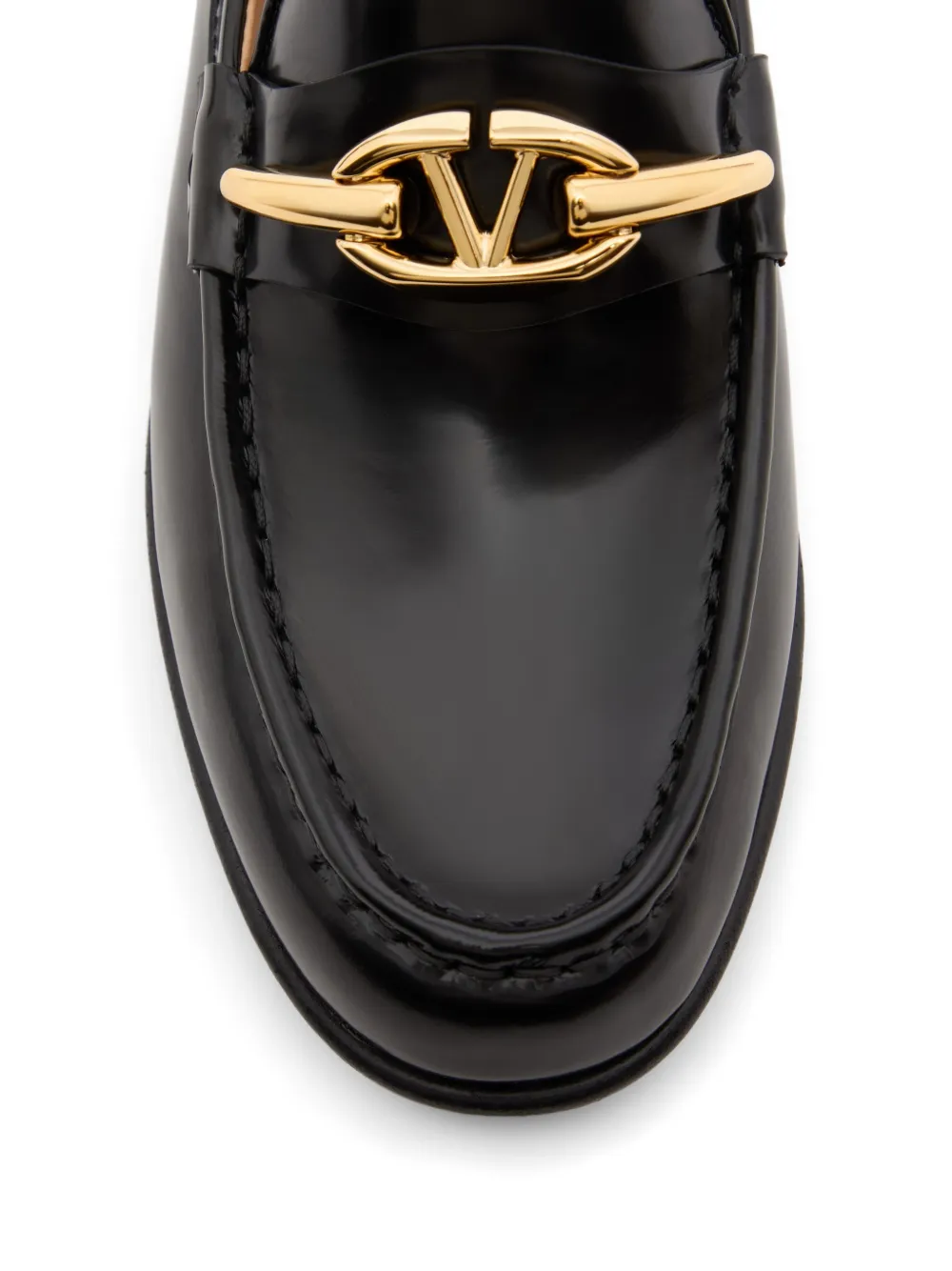Valentino Garavani VLogoThe Bold Edition calfskin loafers Zwart