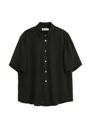 Prada トライアングルロゴ ボーリングシャツ | ブラック | FARFETCH JP