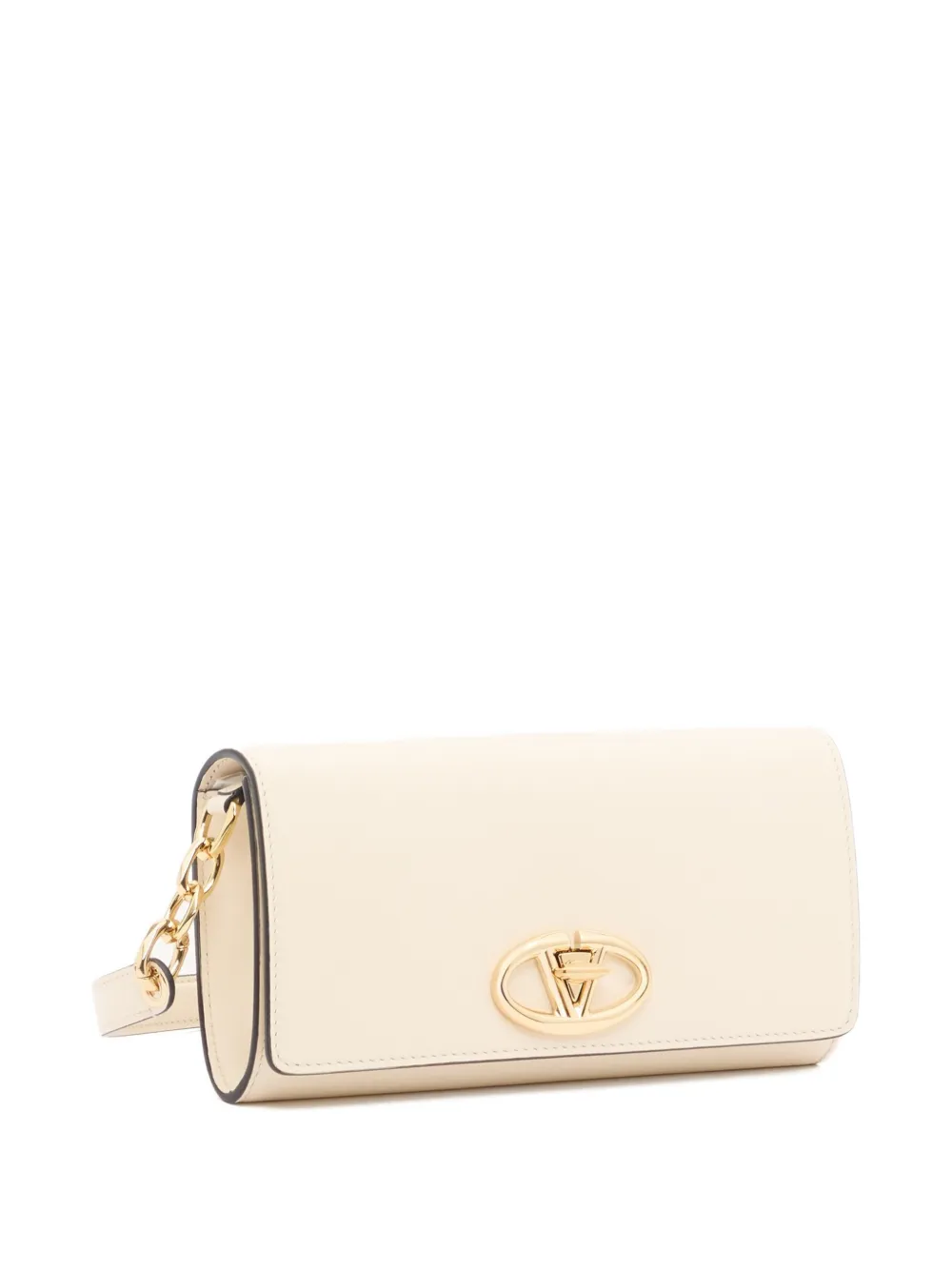Valentino Garavani VLogo The Bold Edition portemonnee met schouderband in nappaleer Beige