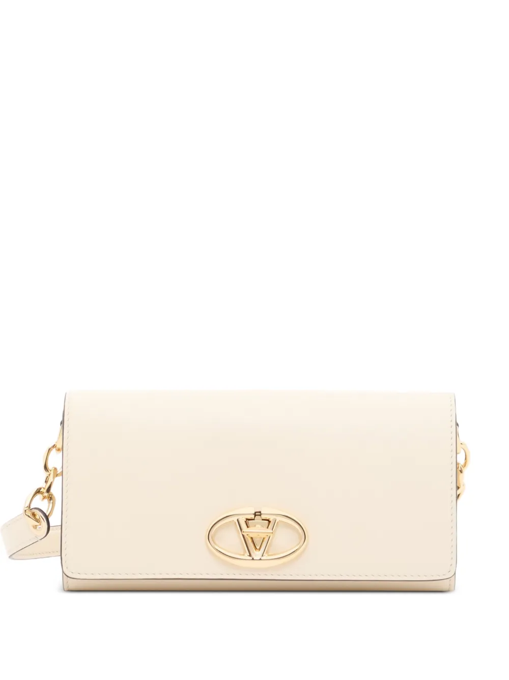 Valentino Garavani Portafoglio VLogo The Bold Edition in nappa con tracolla - Toni neutri