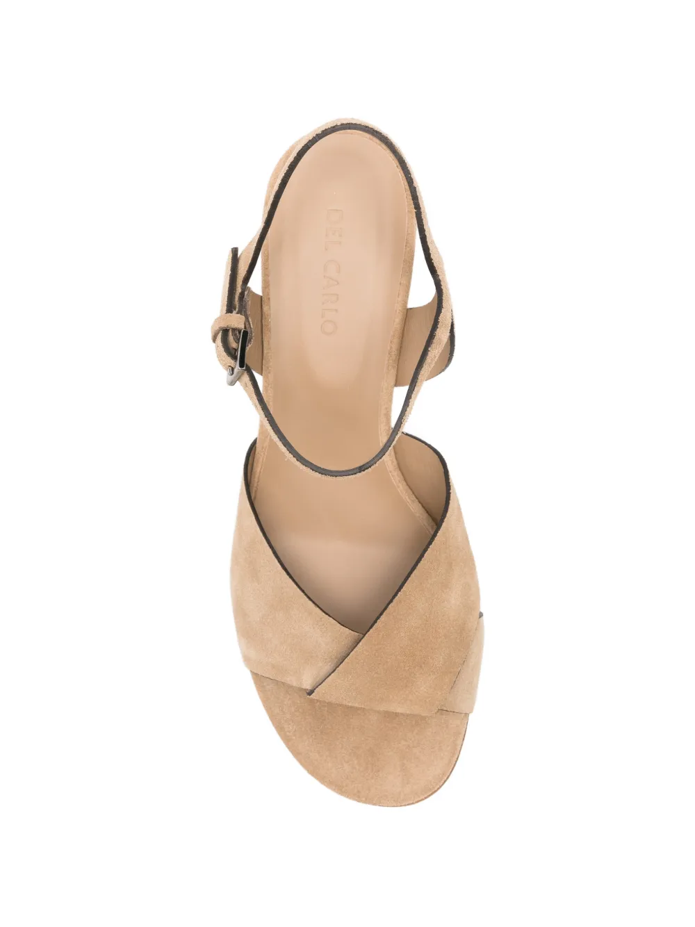 Del Carlo Betty suede sandals Beige