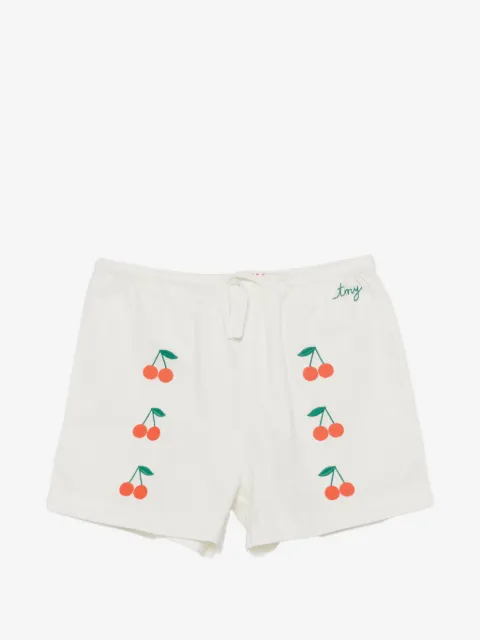 Tiny Cottons cherry-embroidered shorts