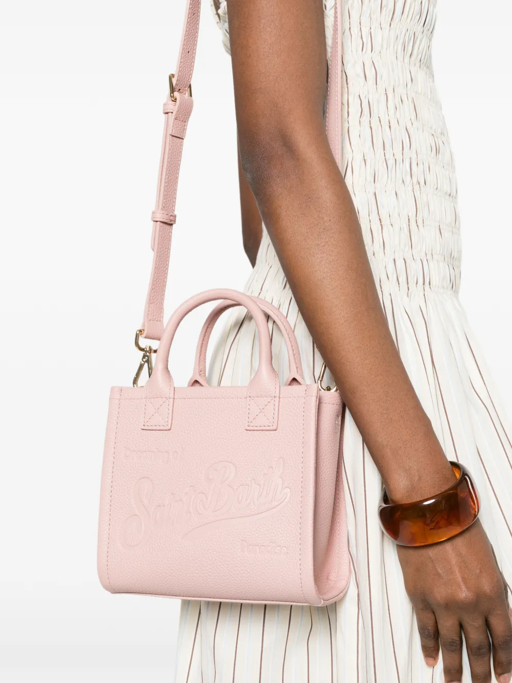 MC2 Saint Barth Vanity shopper met logo-reliëf Roze