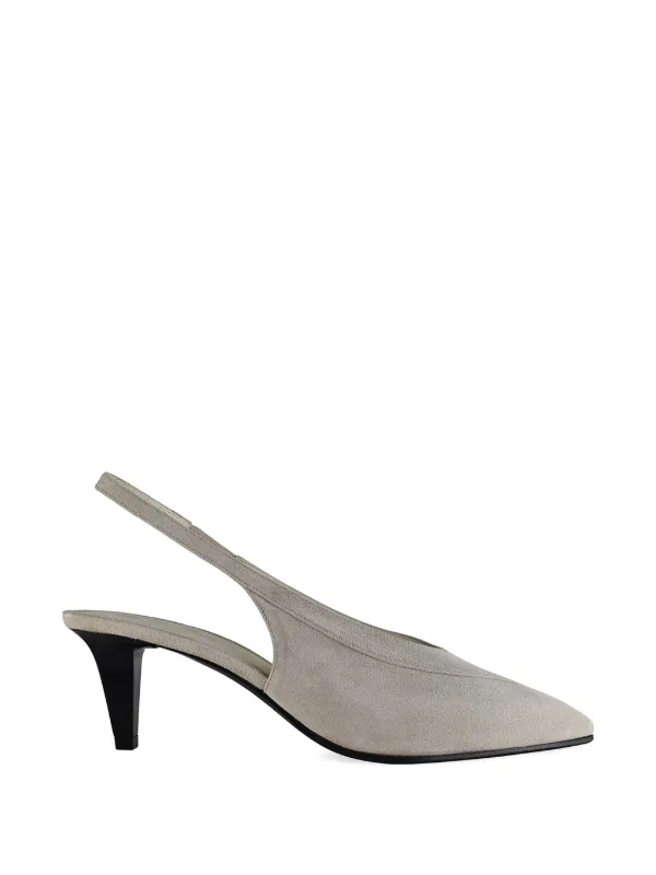 Loro Piana Rebecca Suede Pumps in Grey
