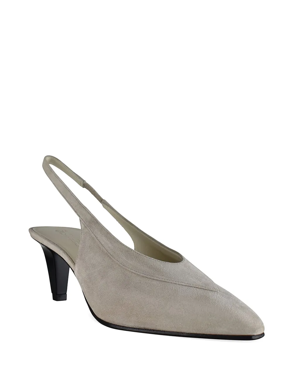 Loro Piana Rebecca suede pumps Grijs