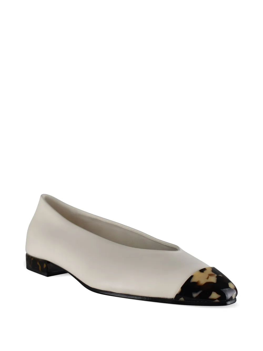 Loro Piana Rebecca ballerina's met schildpadschild-design Beige