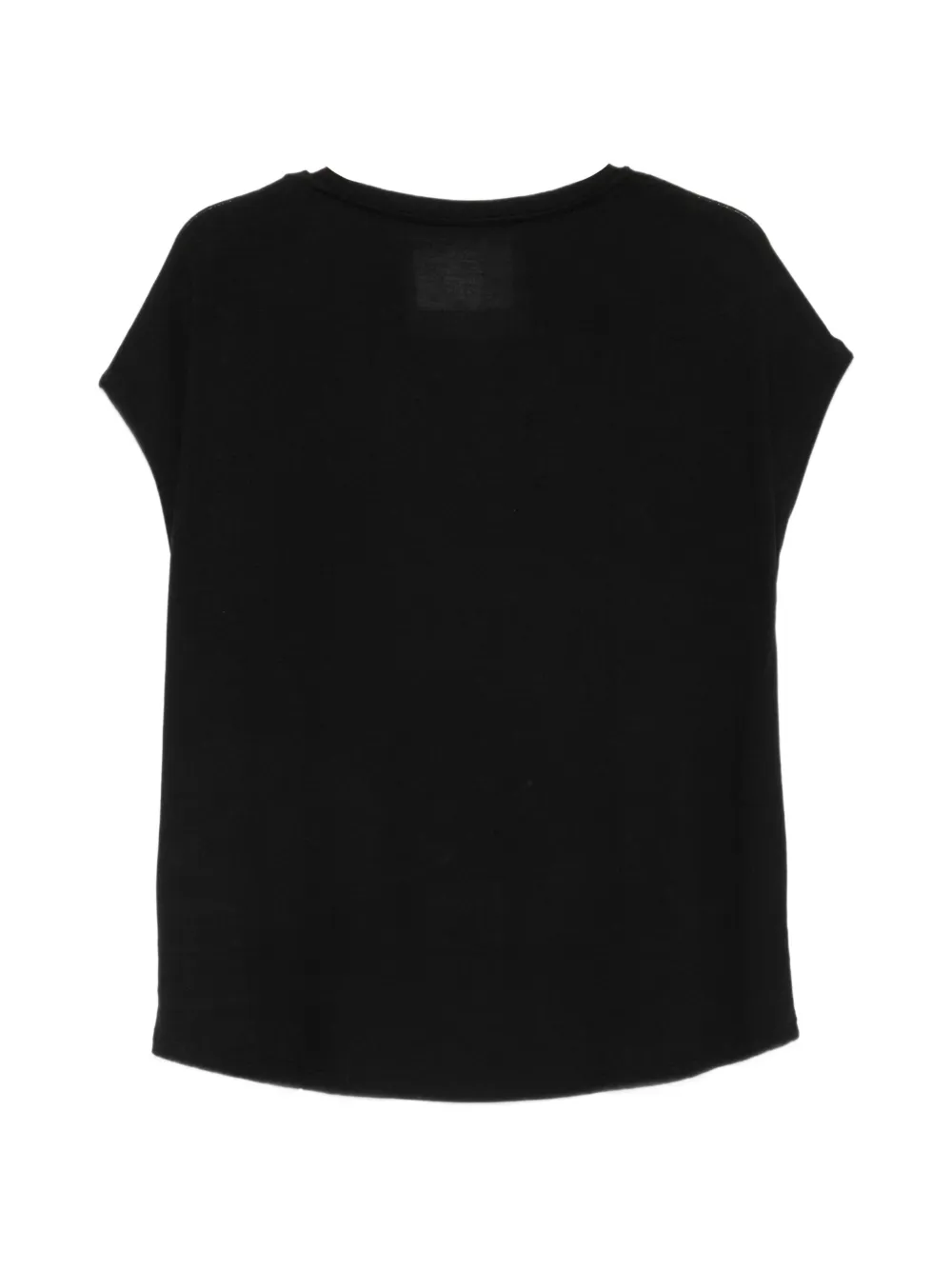 Majestic Filatures T-shirt met V-hals Zwart