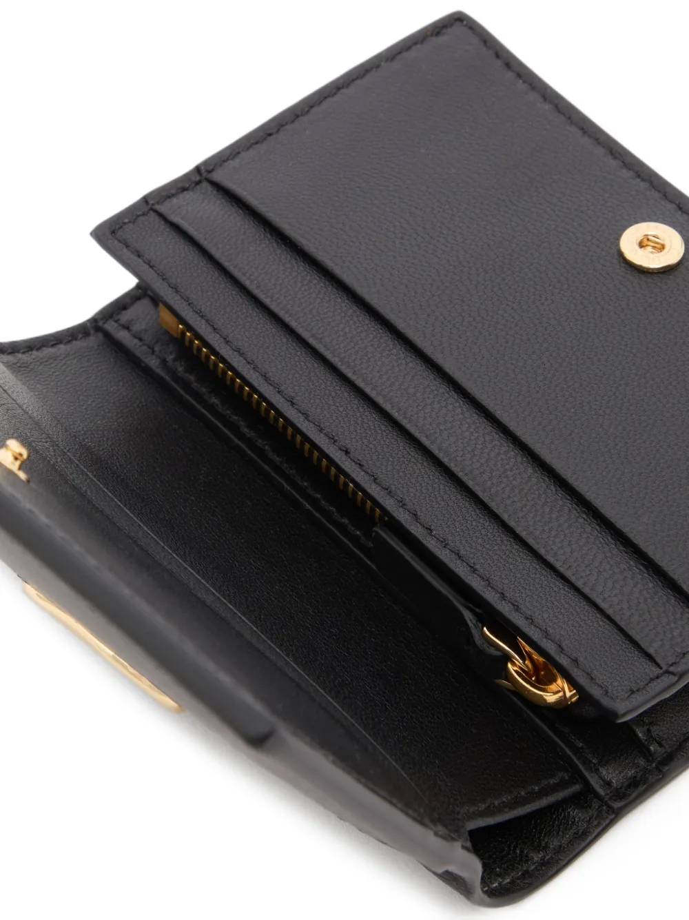 Valentino Garavani VLogo the Bold edition kleine kalfsleren portemonnee Zwart