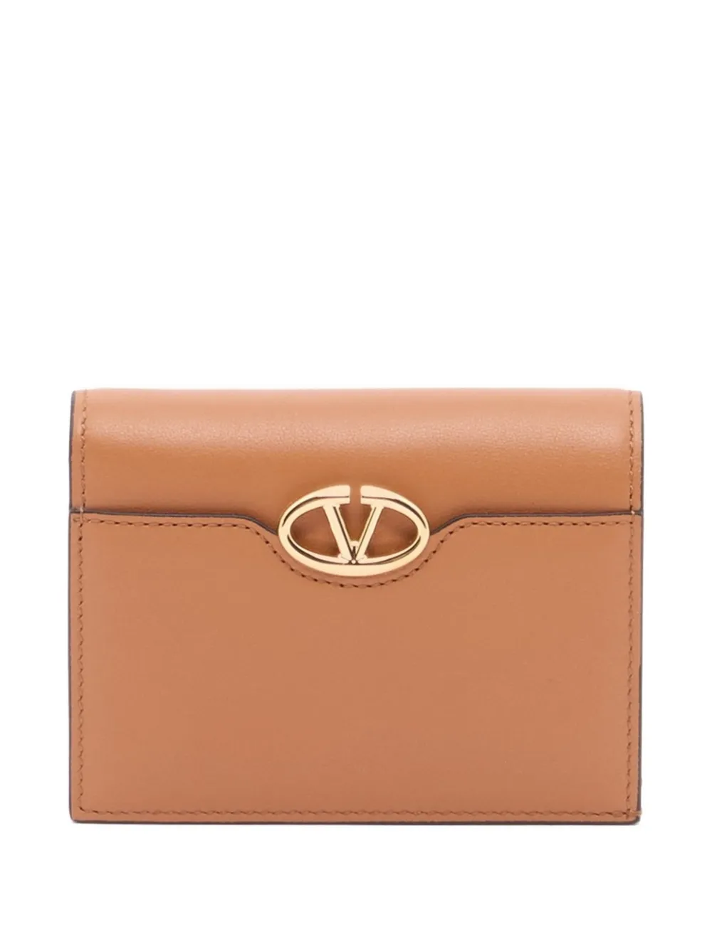Valentino Garavani VLogo the Bold edition small calfskin wallet - Toni neutri