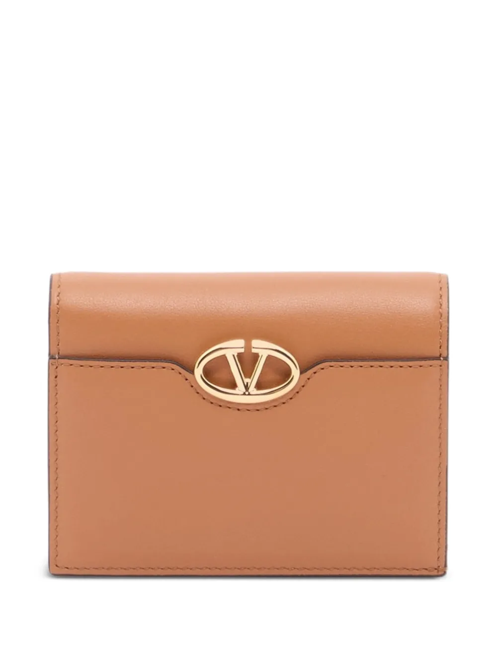 Valentino Garavani VLogo the Bold edition small calfskin wallet - Toni neutri