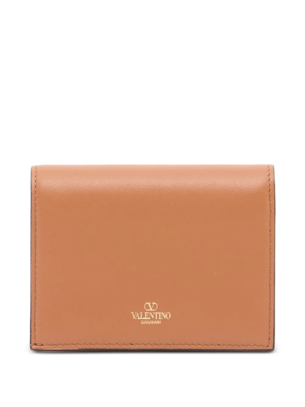 Valentino Garavani VLogo the Bold edition kleine kalfsleren portemonnee Beige