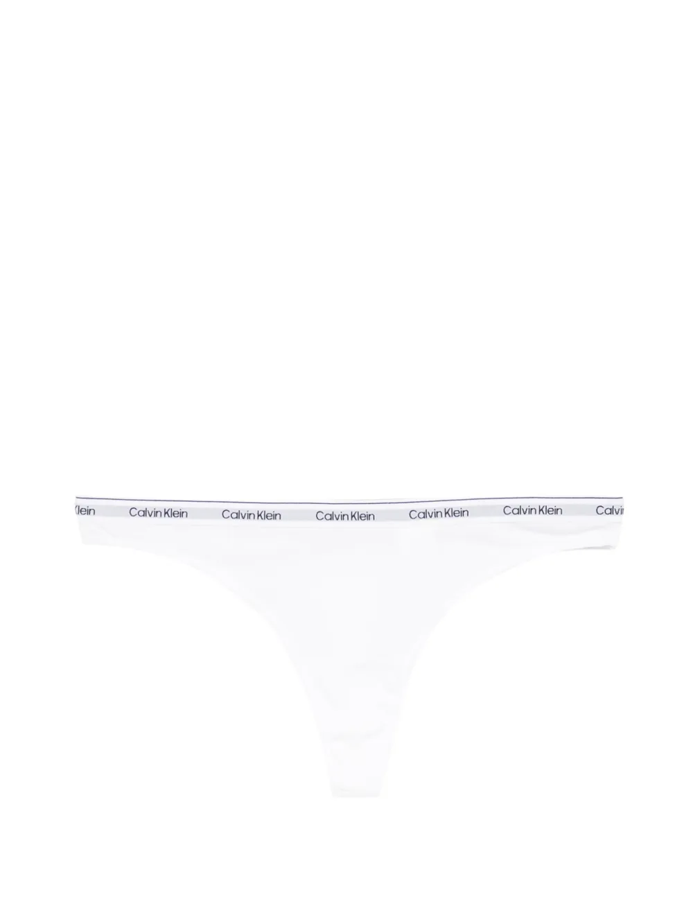 Calvin Klein Drie strings met logoband Zwart