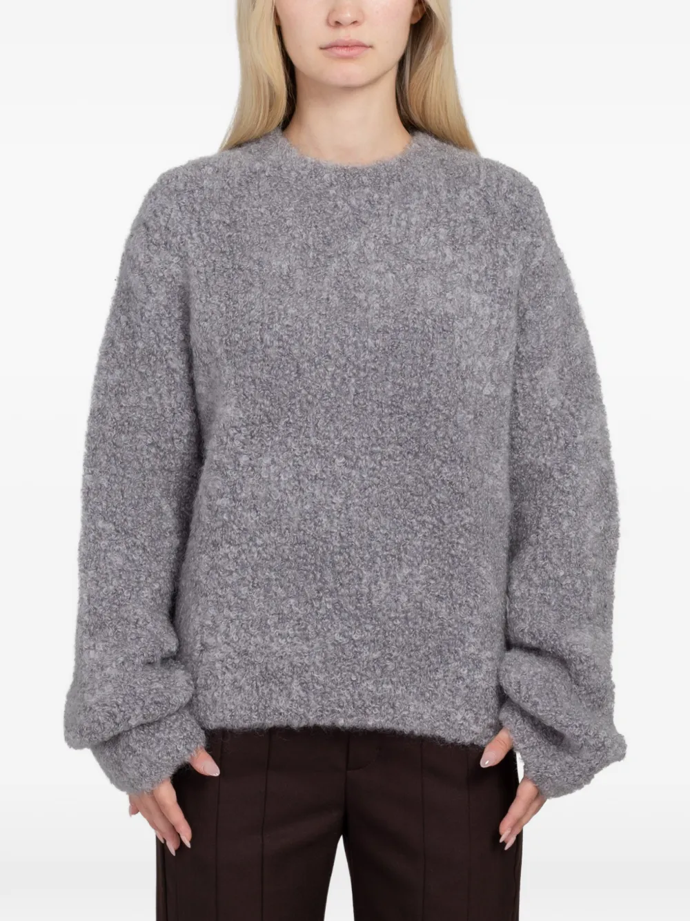 Séfr Jermaine bouclé-knit sweater - Grau
