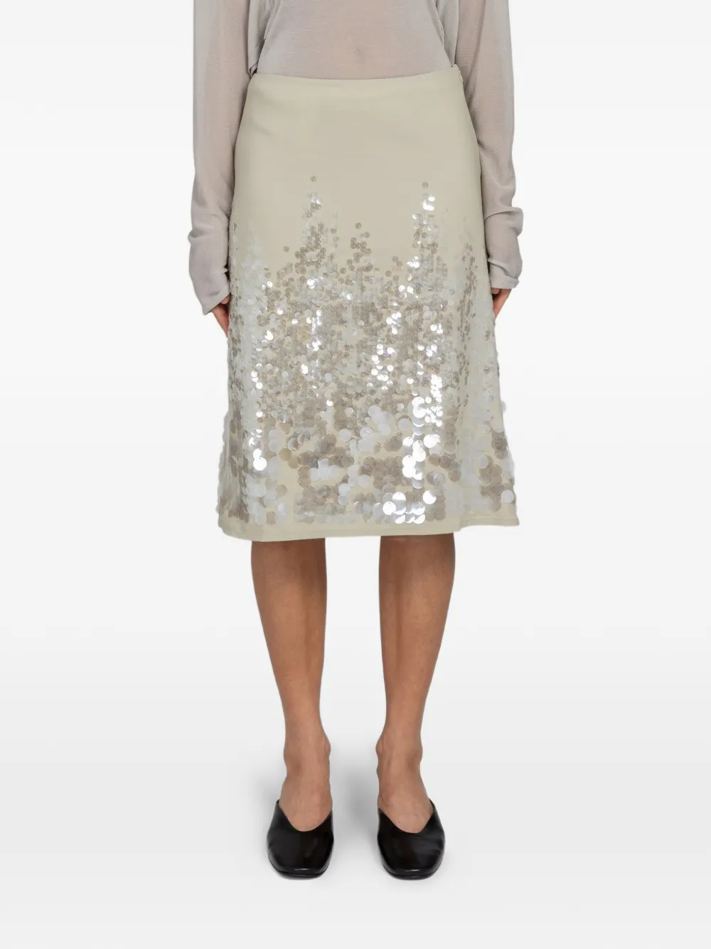Paloma Wool Ara sequin-embellished skirt - Toni neutri