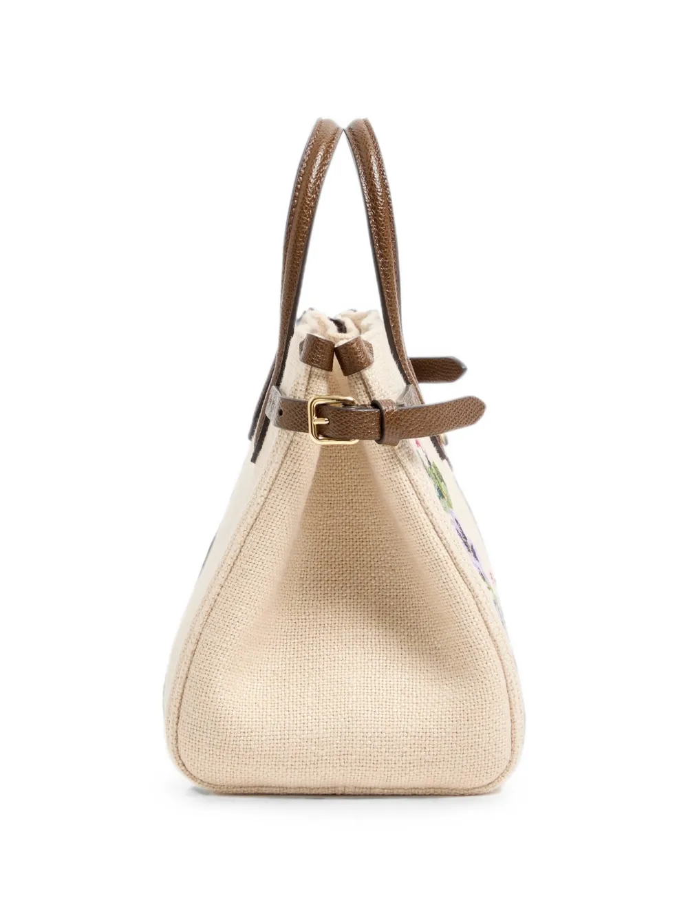 Valentino Garavani Antibes kleine geborduurde linnen shopper Beige