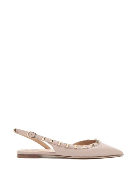 Valentino Garavani Rockstud calfskin flat pumps