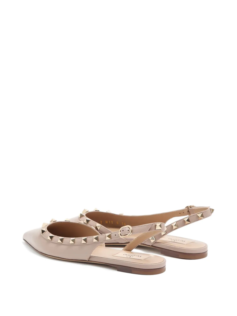 Valentino Garavani Rockstud kalfsleren pumps Beige