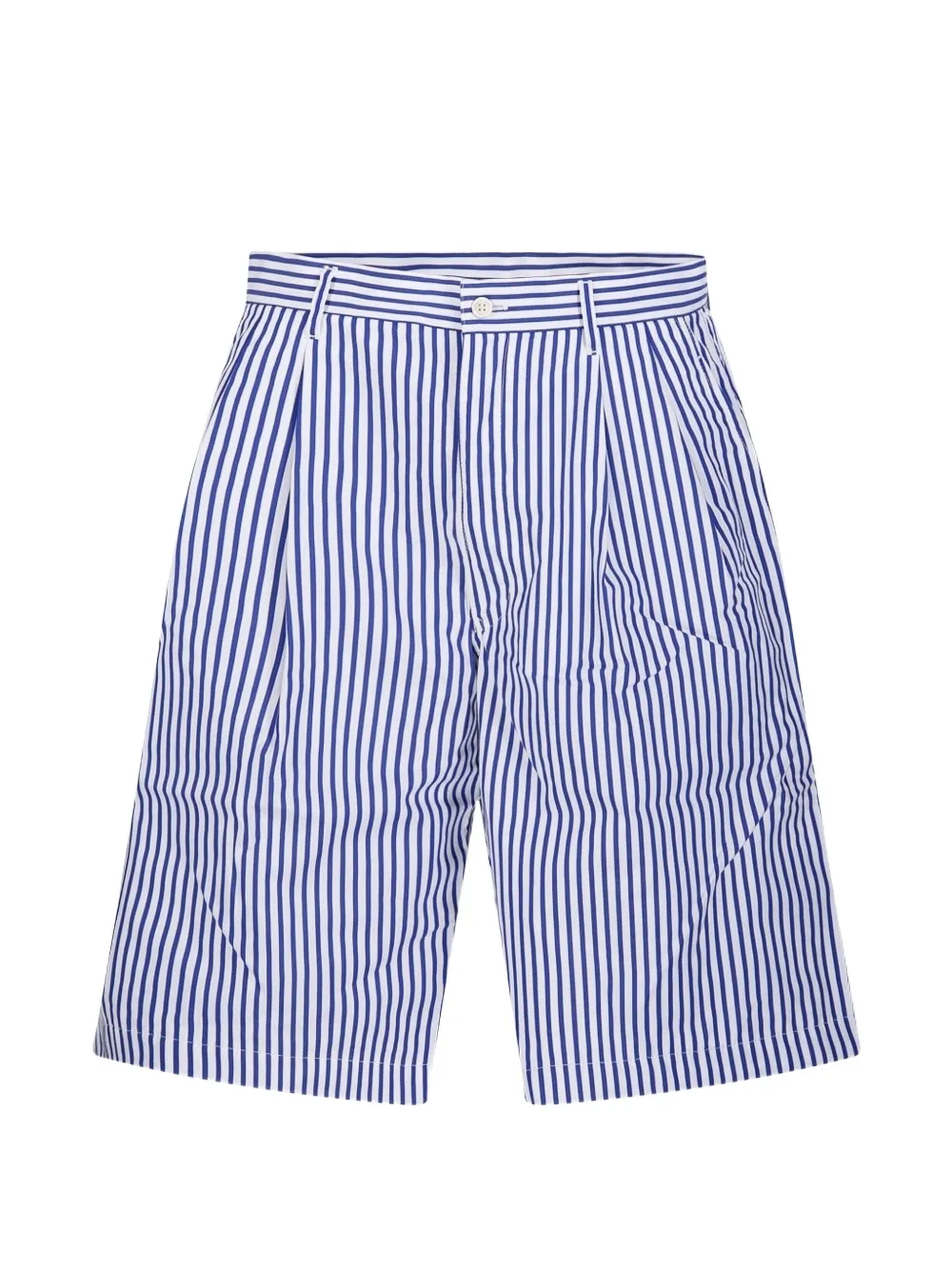 Comme Des Garçons Shirt striped pleated shorts - Blu