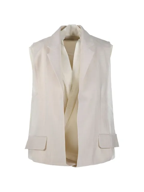 LITKOVSKA notched-lapel sleeveless jacket