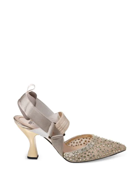 FENDI Colibrì crystal-embellished heeled pumps