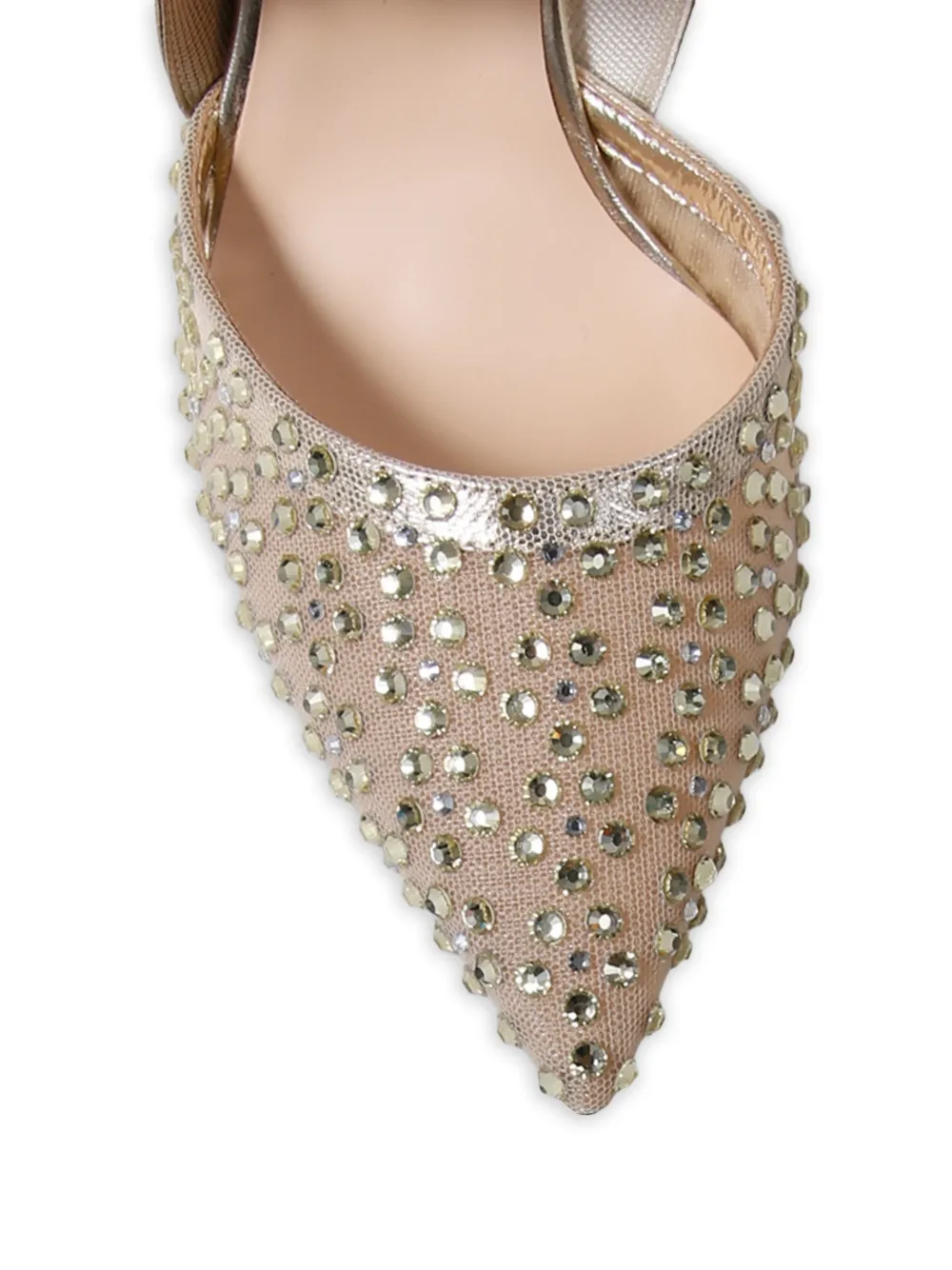 FENDI Colibrì crystal-embellished heeled pumps Beige