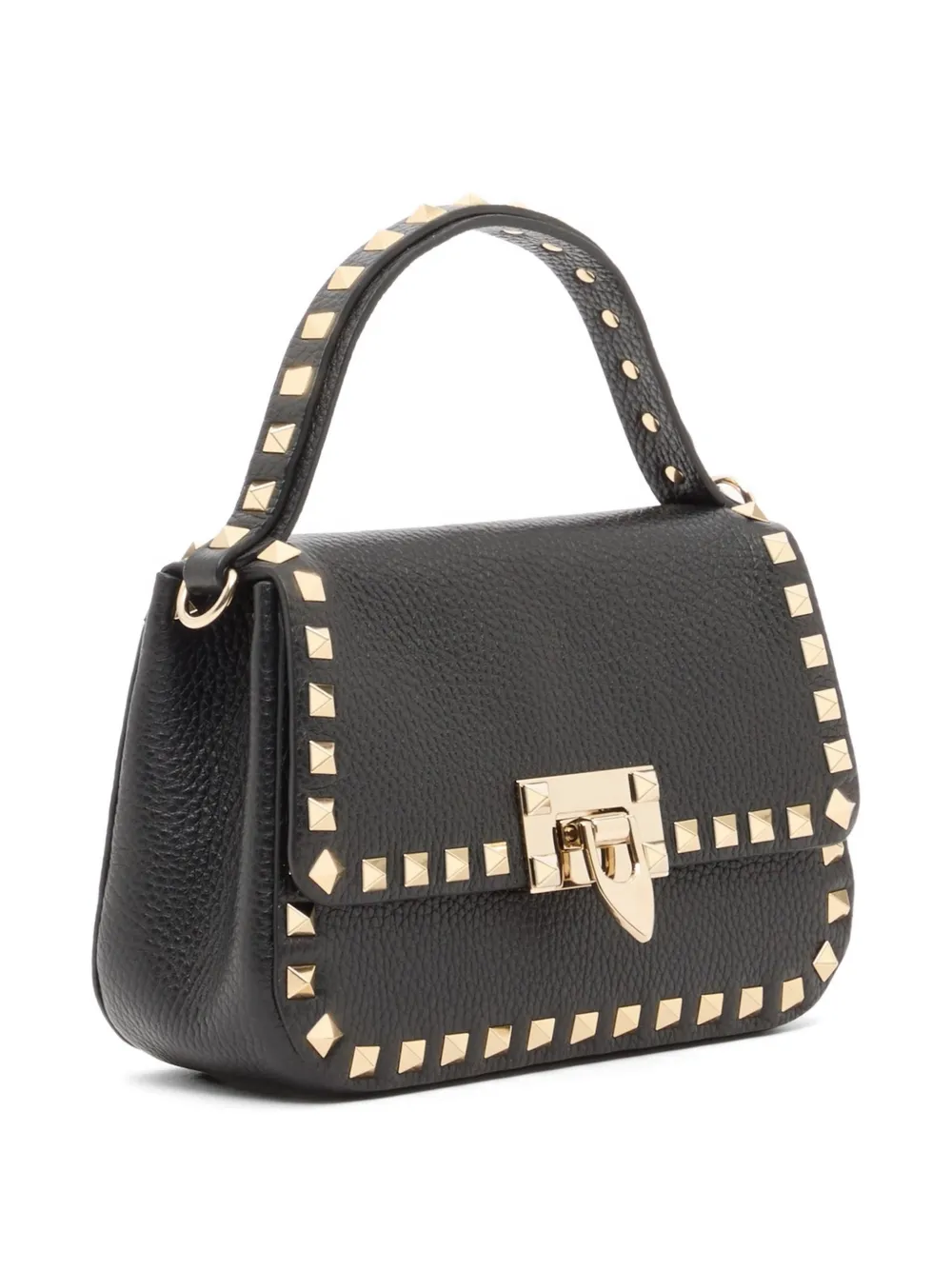 Valentino Garavani Rockstud kleine handtas in korrelig kalfsleer Zwart
