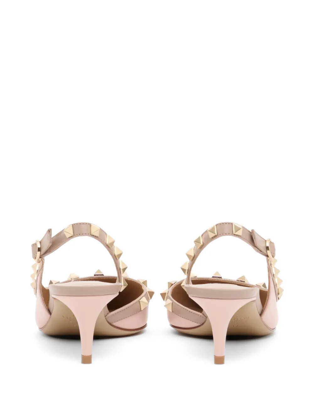 Valentino Garavani Rockstud kalfsleren slingback pumps 50 mm Roze