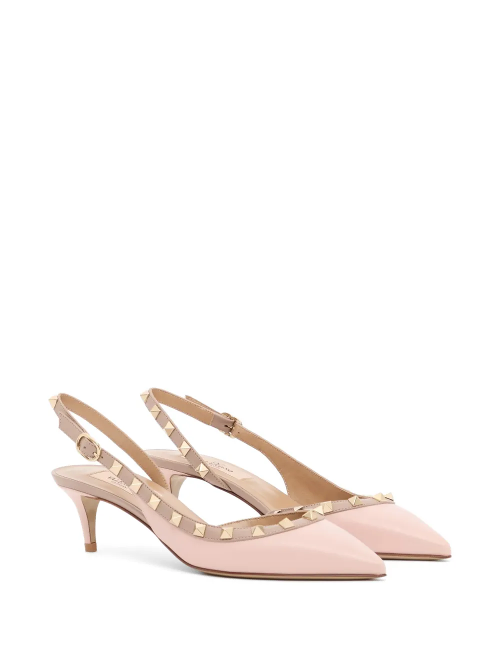 Valentino Garavani Rockstud kalfsleren slingback pumps 50 mm Roze