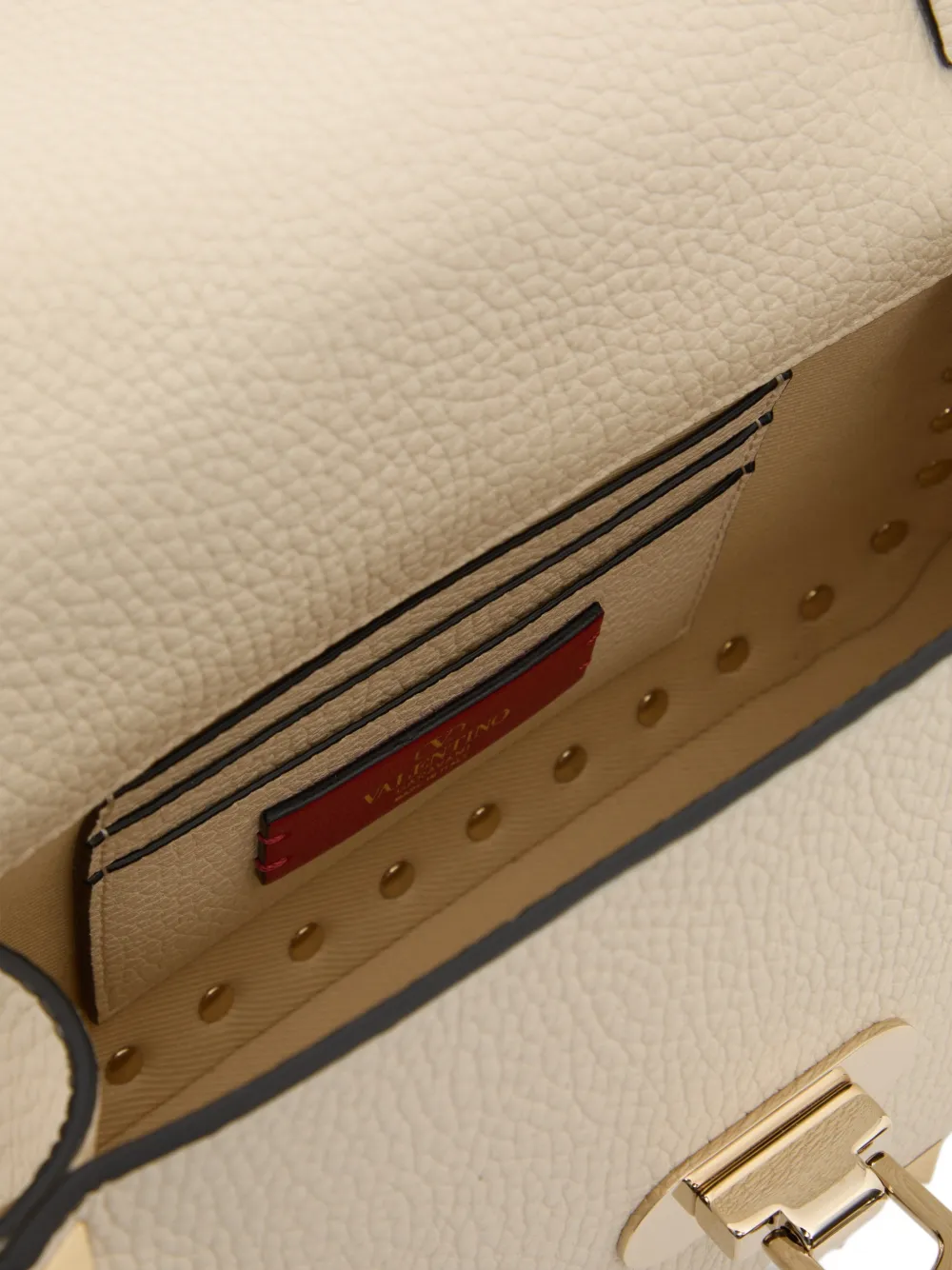 Valentino Garavani Rockstud kleine handtas in korrelig kalfsleer Beige