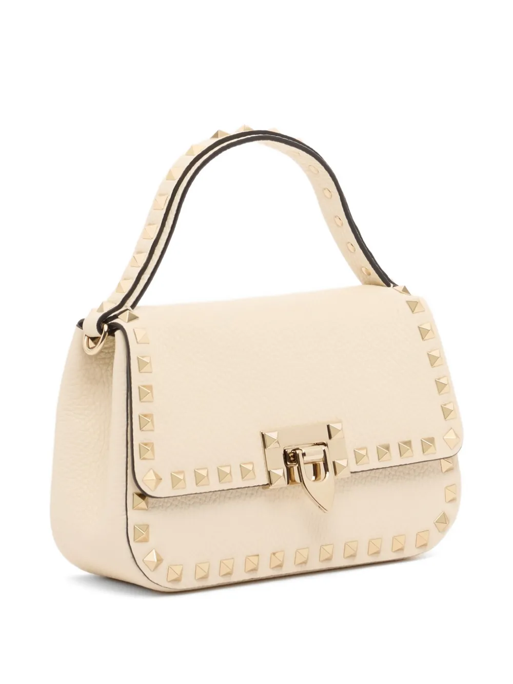 Valentino Garavani Rockstud kleine handtas in korrelig kalfsleer Beige