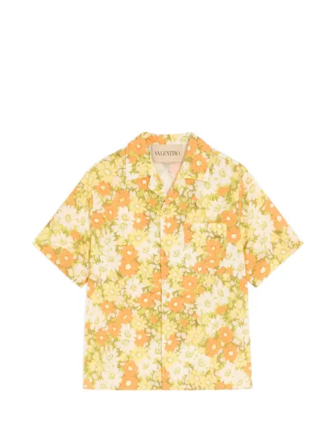 Valentino Garavani cotton bowling shirt with Papier-Floral print