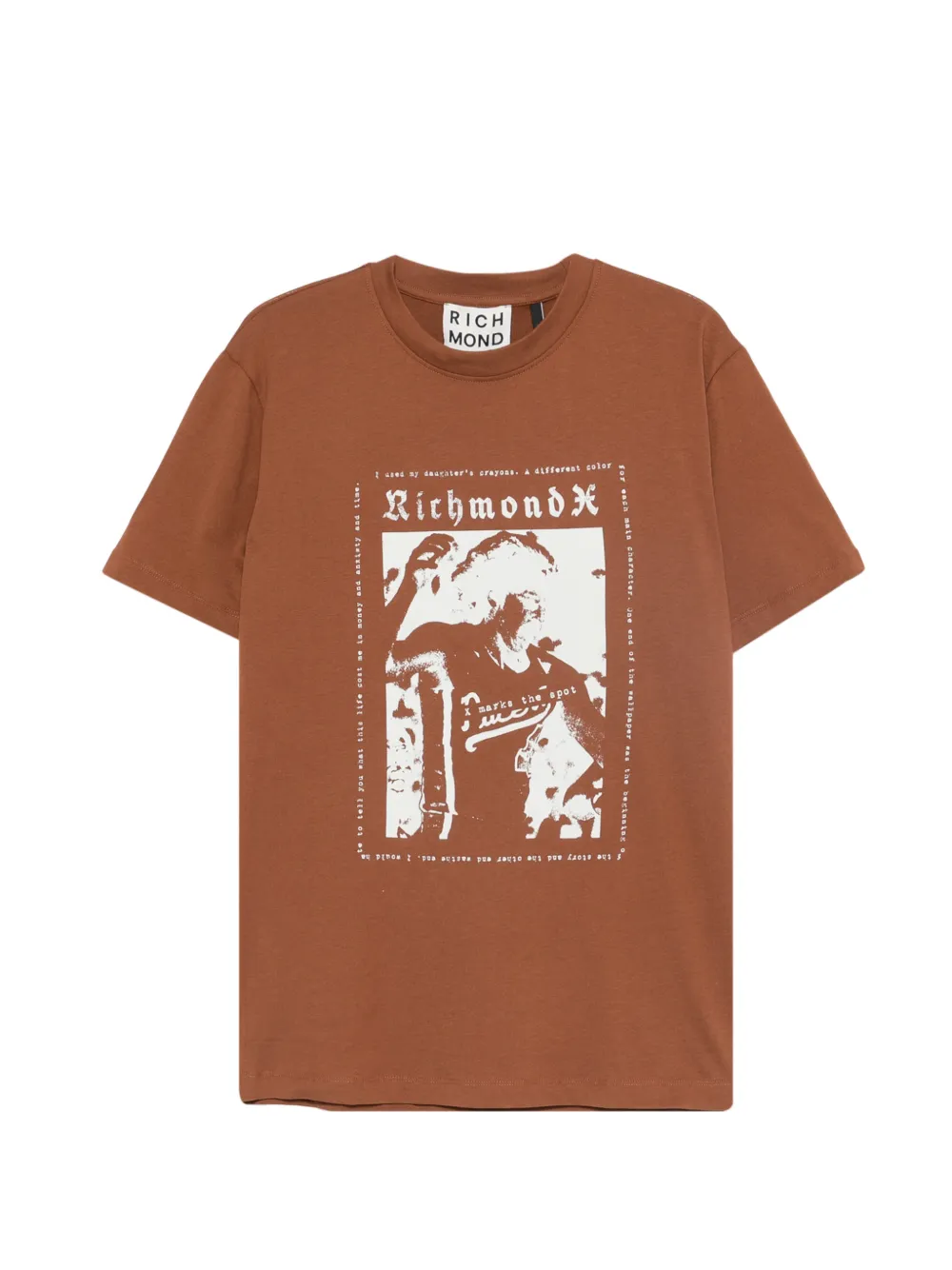 John Richmond graphic-print T-shirt - Braun