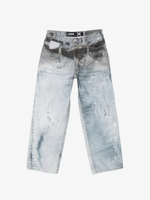 John Richmond trompe l'oeil paint-splatter trousers