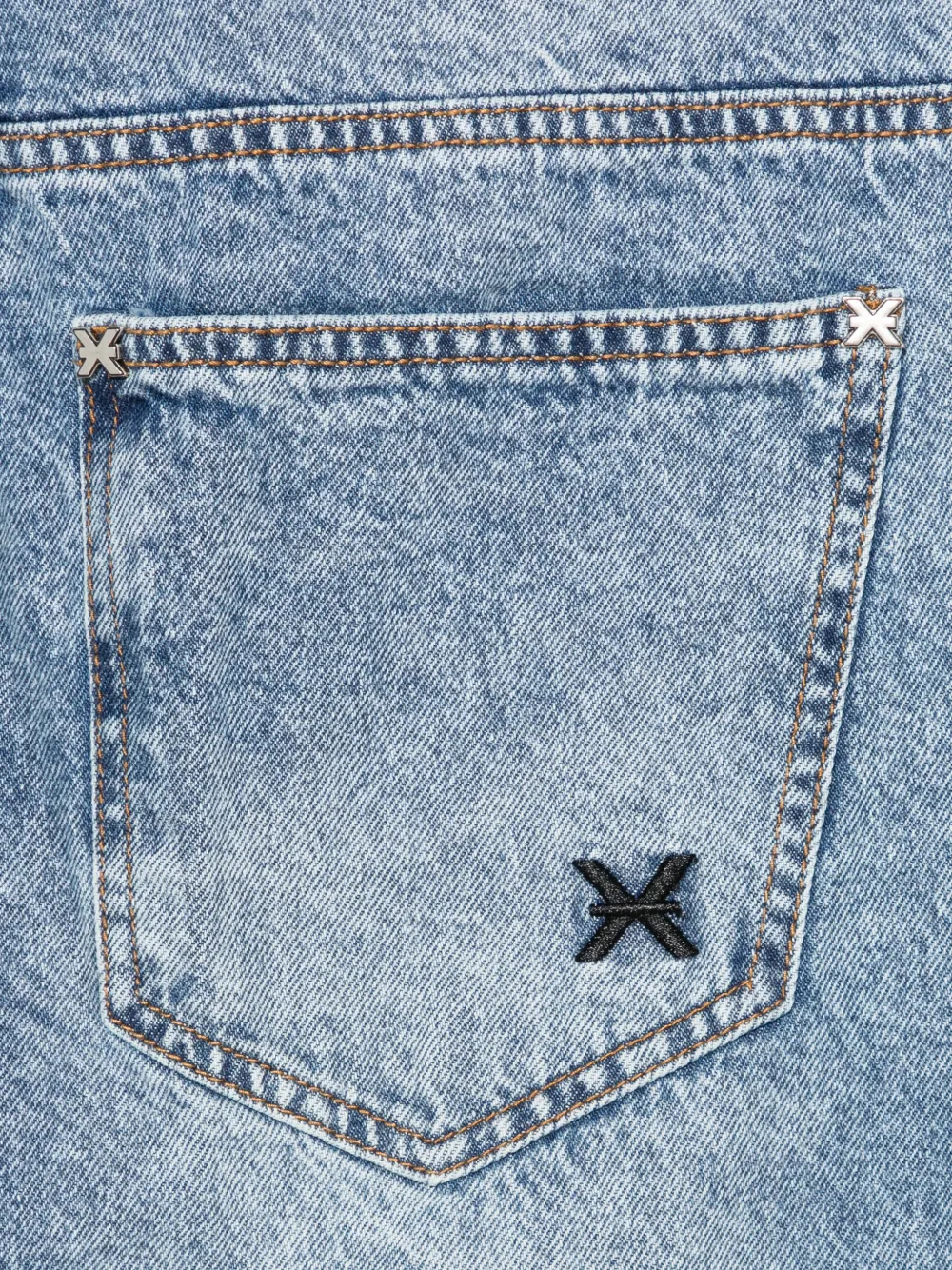  John Richmond Vaqueros Con Logo Bordado - Azul 