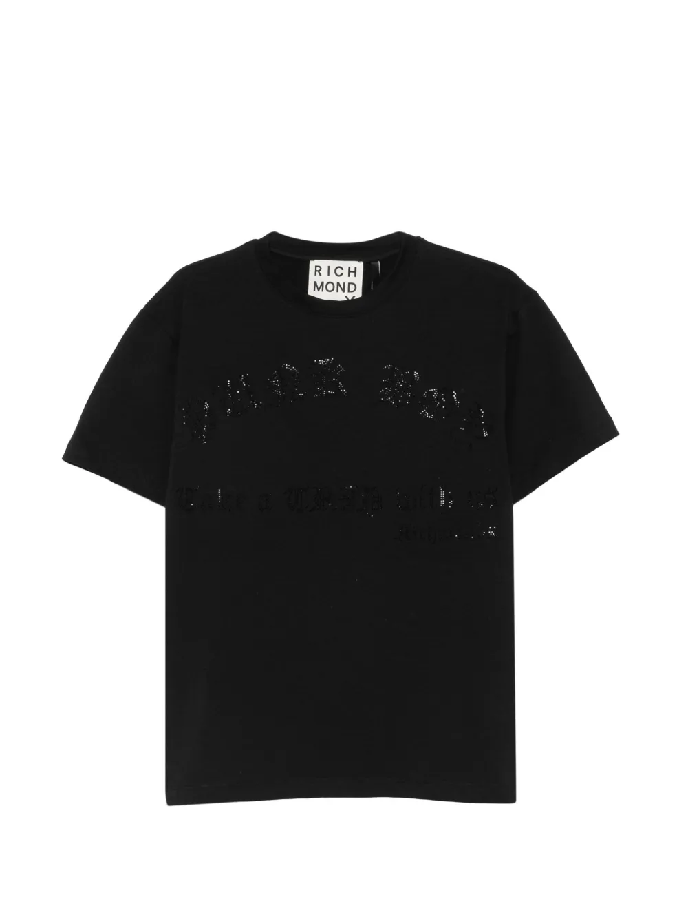 John Richmond round-neck embellished T-shirt - Schwarz