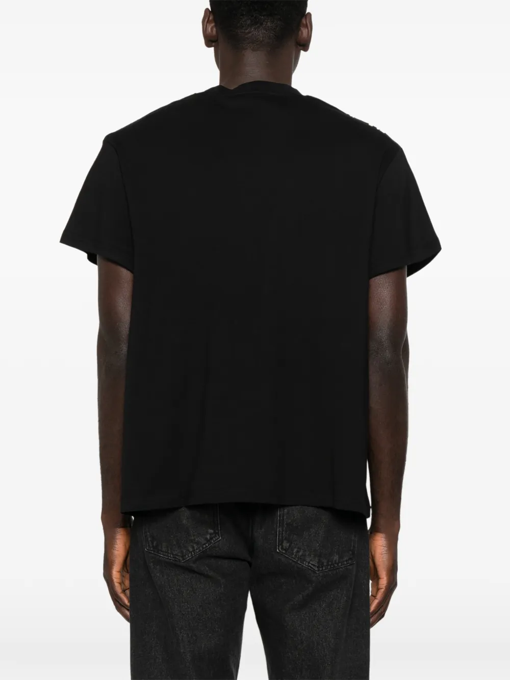 John Richmond print-detail T-shirt Zwart