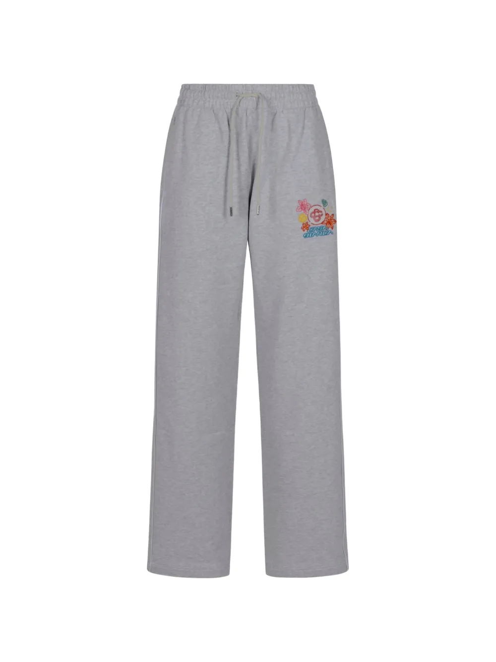 Casablanca embroidered-logo drawstring cotton track pants - Grigio