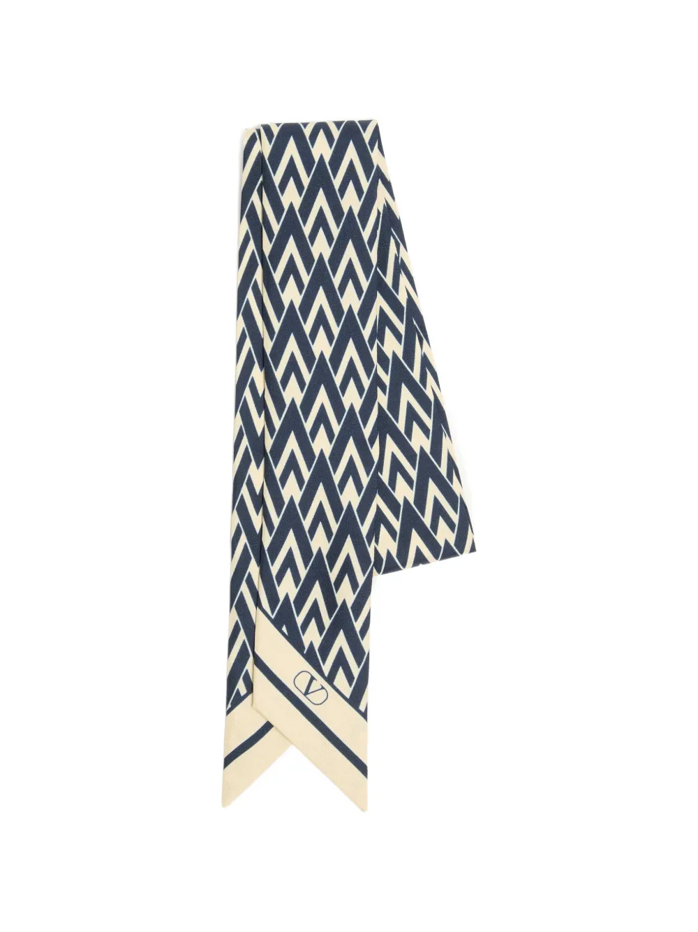 Valentino Garavani Toute La V silk bandeau scarf - Blu