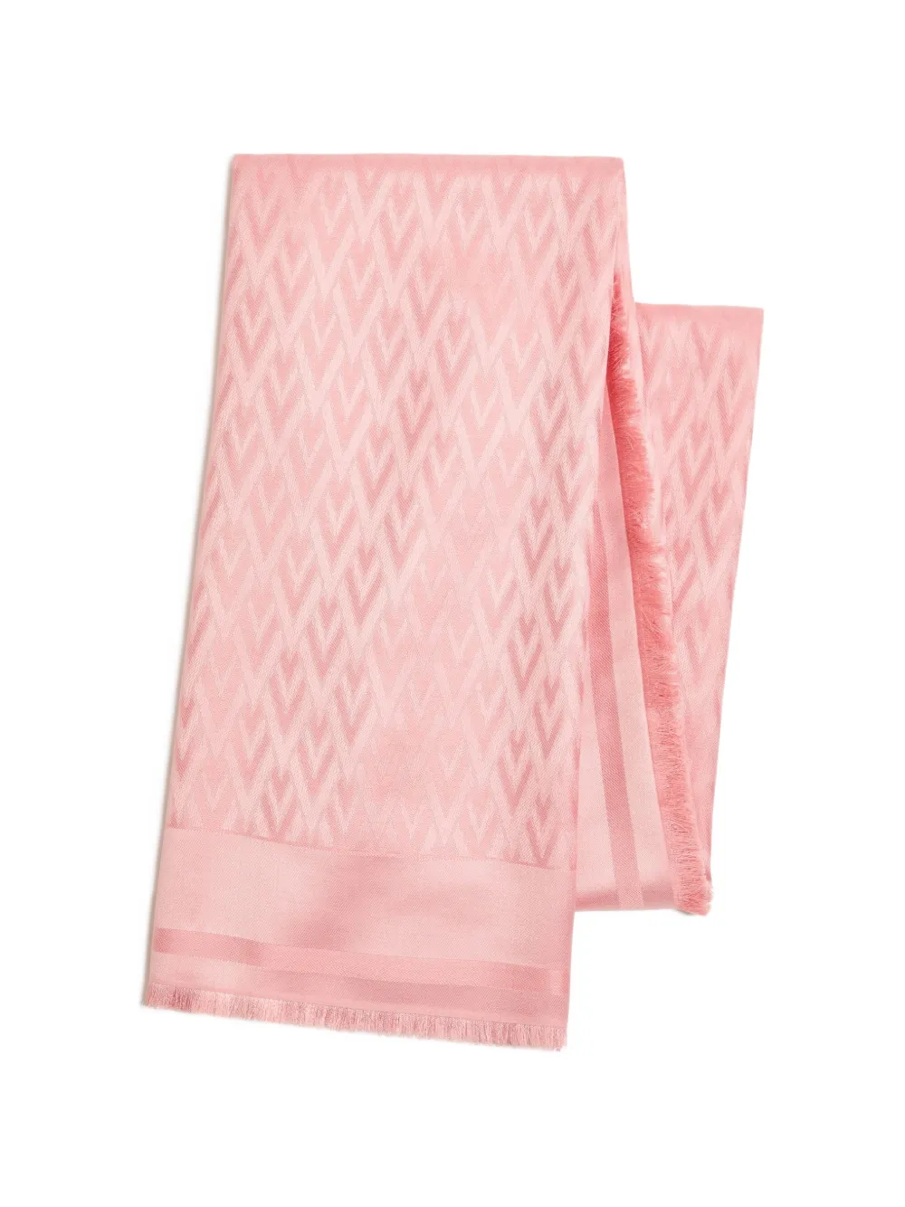 Valentino Garavani Toute La V wool and silk shawl - Pink