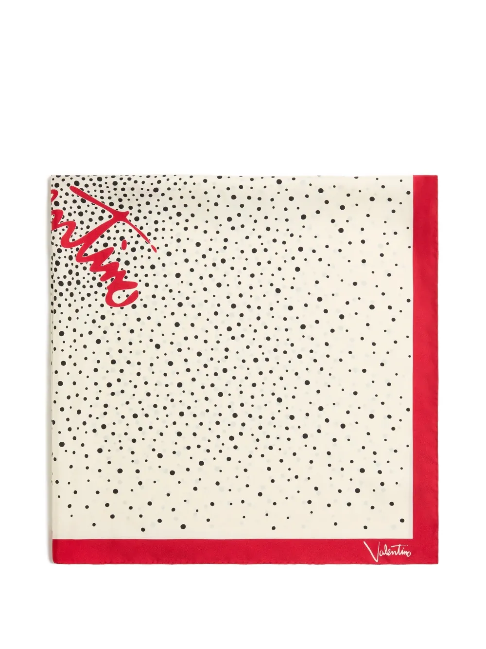Valentino Garavani dots silk scarf - Toni neutri