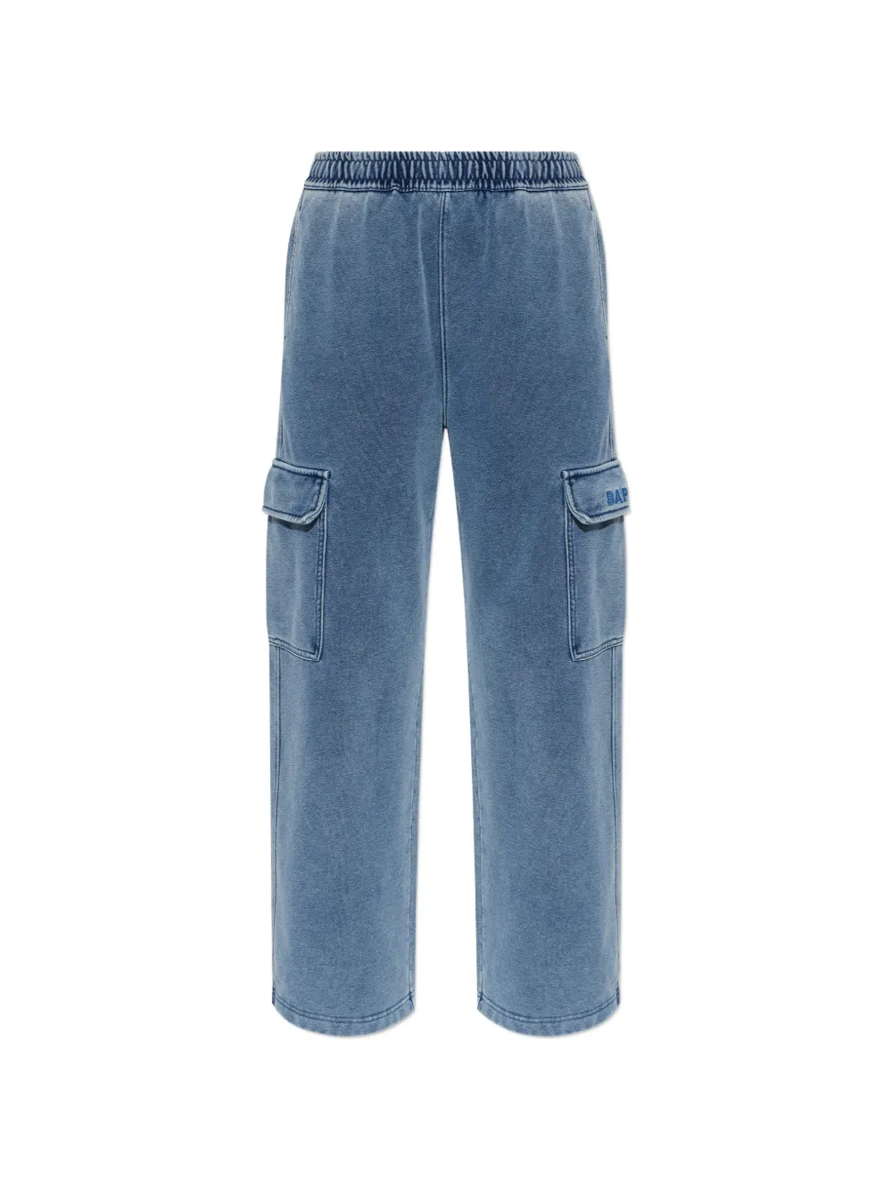 A BATHING APE® logo-embroidered cargo pants - Blu