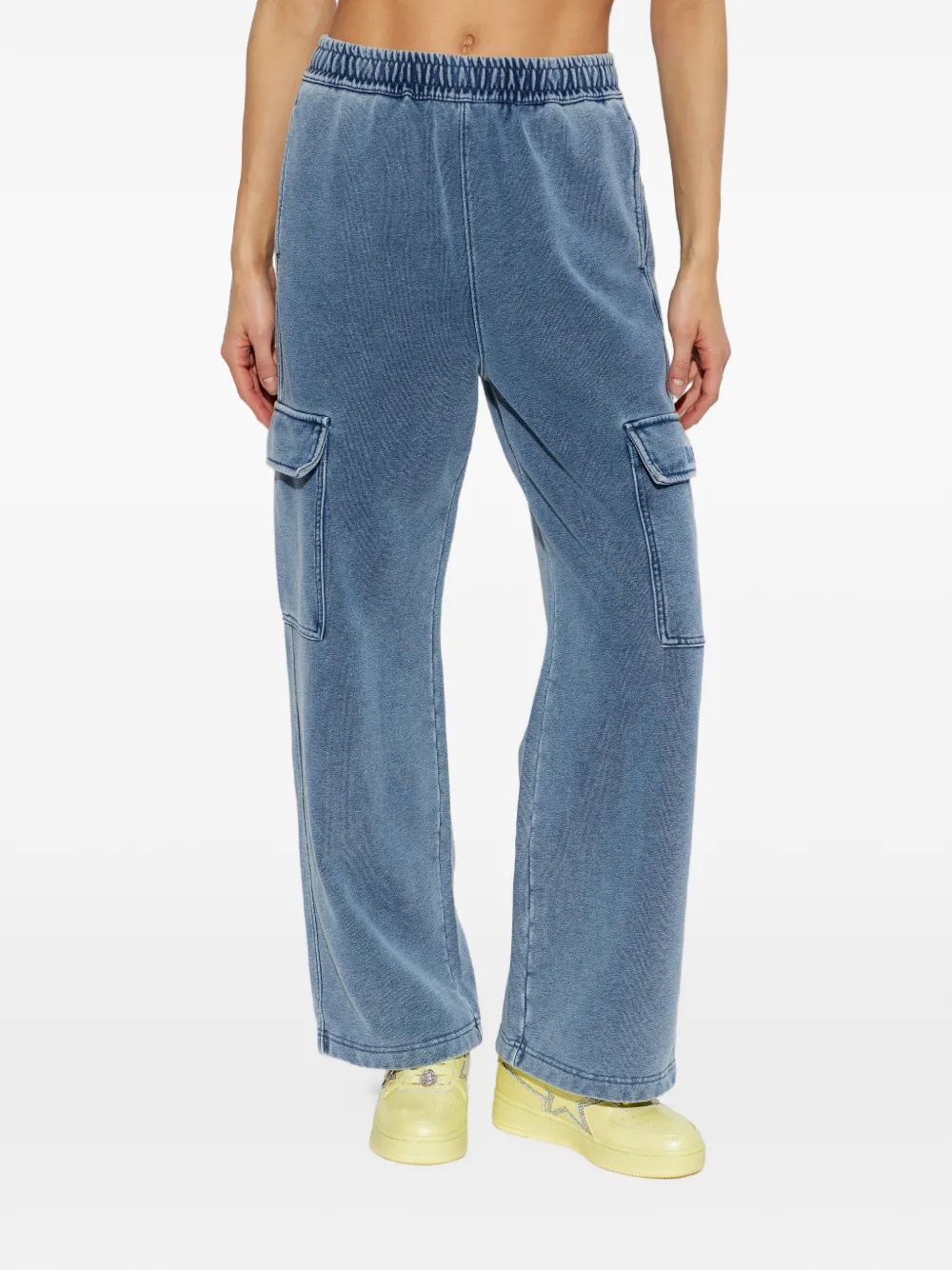 A BATHING APE Trainingsbroek met geborduurd logo Blauw