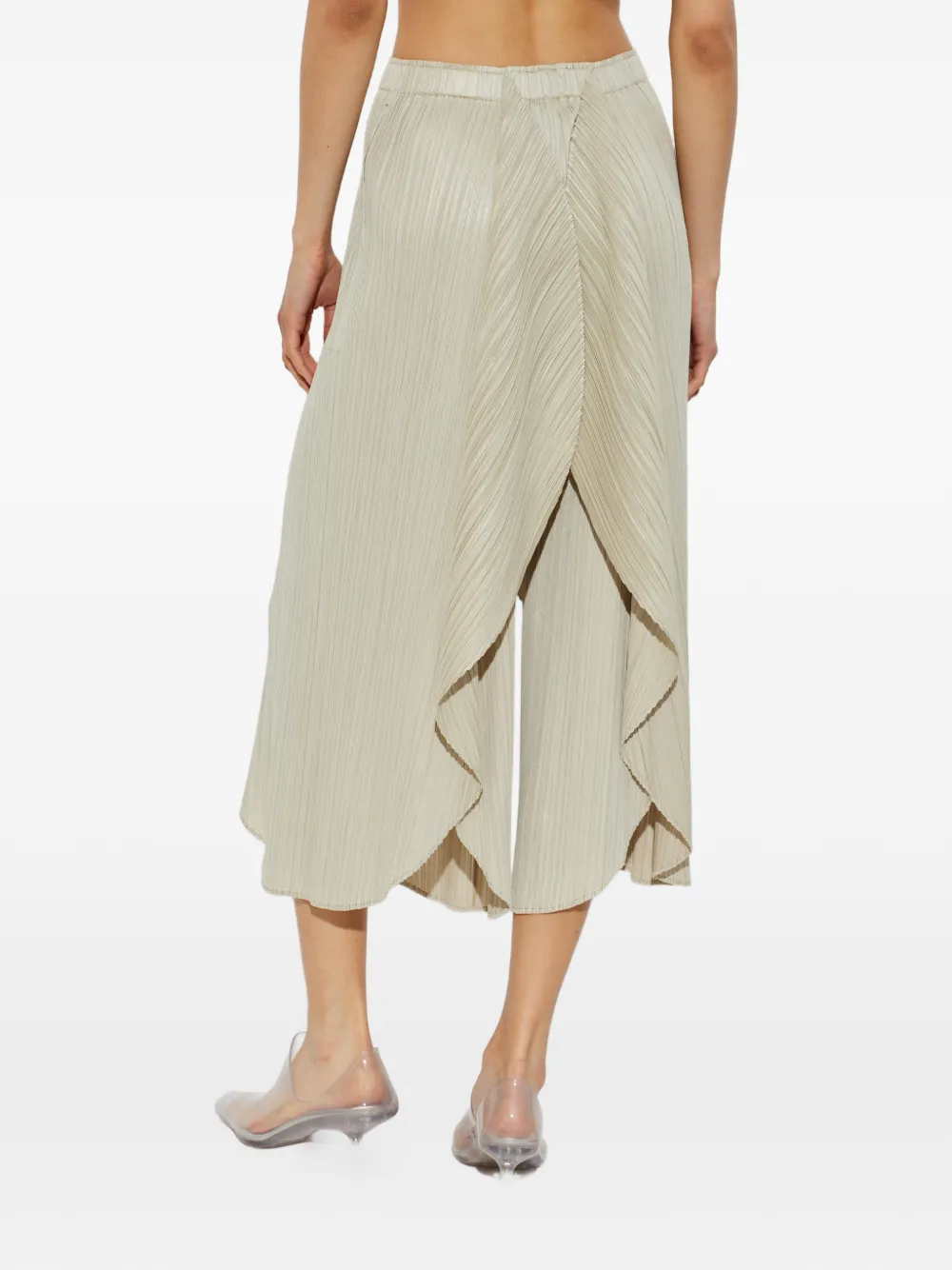Pleats Please Issey Miyake Leaf ドレープ パンツ | ニュートラル