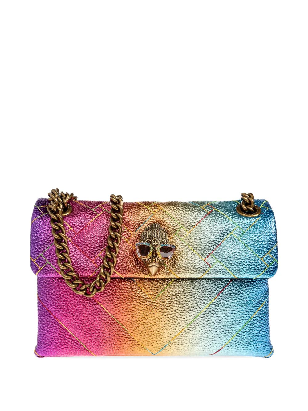 Kurt Geiger London mini Kensington quilted leather cross body bag - Rosa