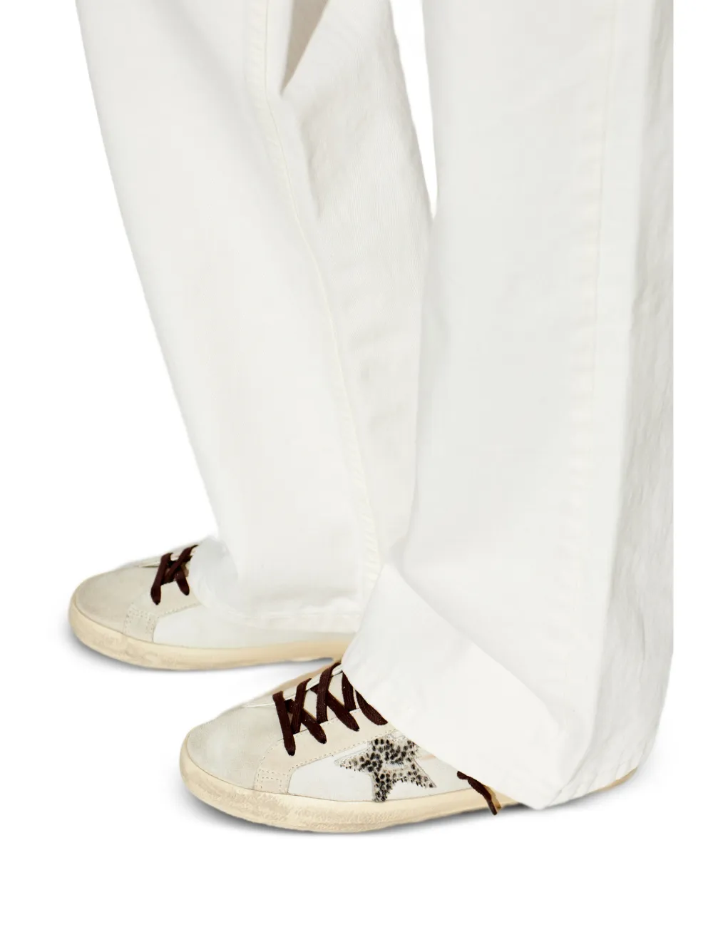 Golden Goose Superstar sneakers met dierenprint Beige