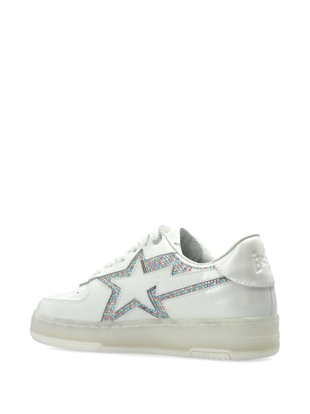 A BATHING APE crystal-embellished sneakers Wit