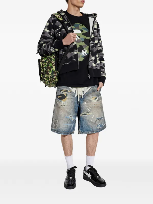 A BATHING APE® #1 M2 Leather Sneakers | Black | FARFETCH RO